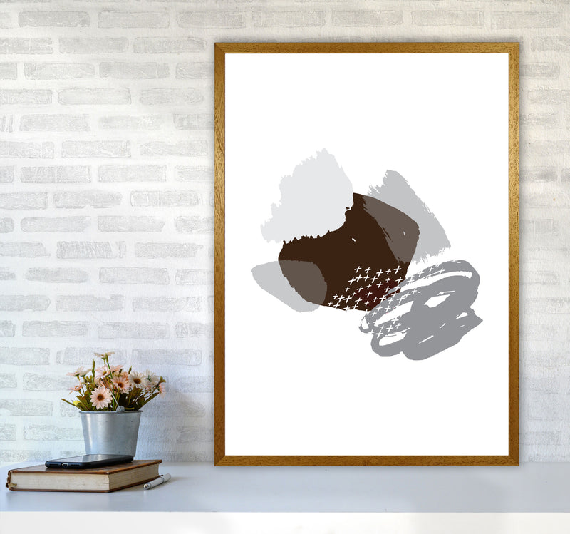 Grey And Black Mismatch Abstract Modern Print A1 Print Only