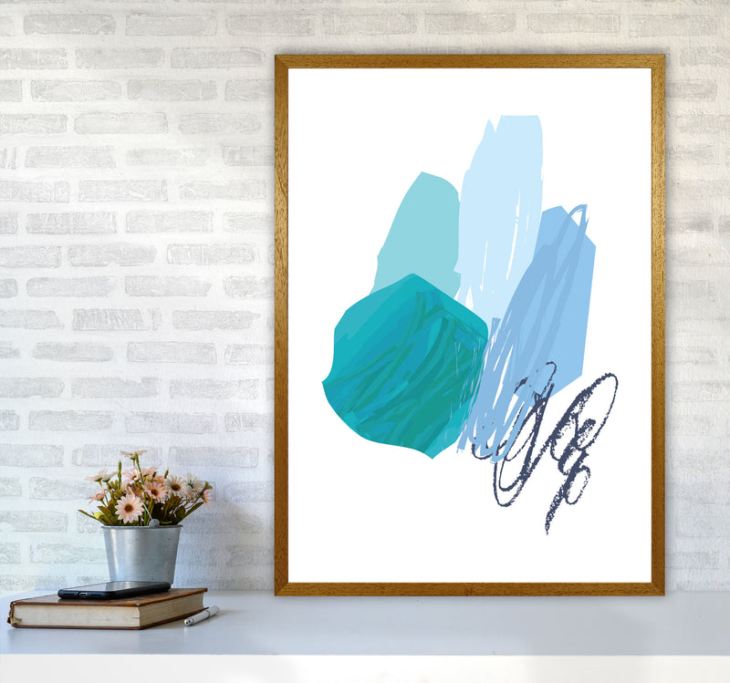 Blue Abstract Palette Drawings Modern Print A1 Print Only