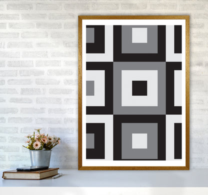 Grey Abstract Patterns 1 Modern Print A1 Print Only
