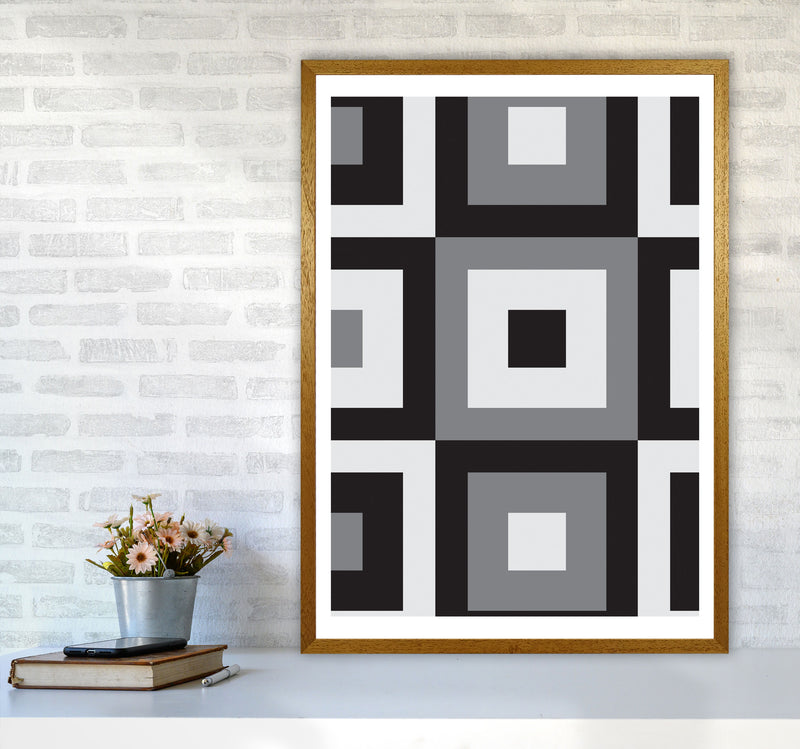 Grey Abstract Patterns 1 Modern Print A1 Print Only