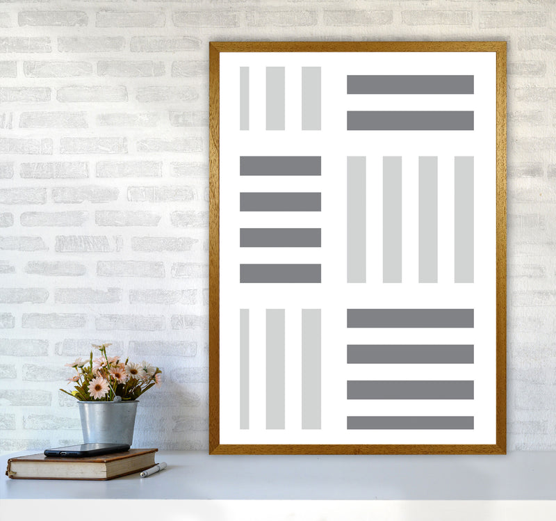 Grey Abstract Patterns 2 Modern Print A1 Print Only