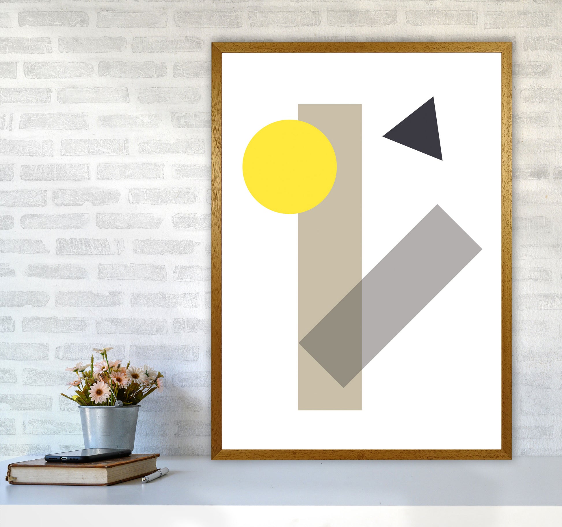 Random Yellow Geo Styles 3 Modern Print A1 Print Only