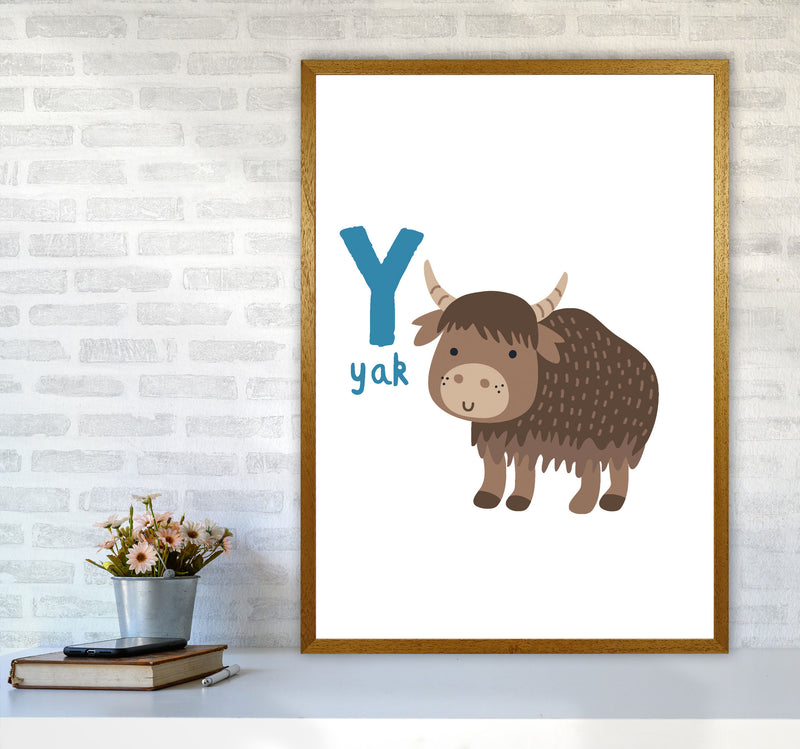 Alphabet Animals, Y Is For Yak Framed Nursey Wall Art Print A1 Print Only