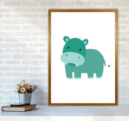 Children&#39;s Animals, Hippo Modern Print A1 Print Only