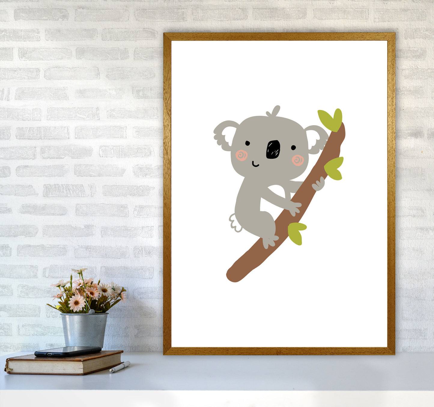 Children&#39;s Animals, Koala Modern Print A1 Print Only