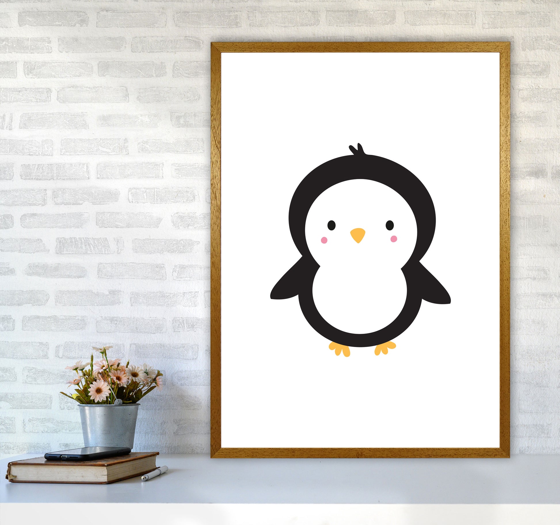 Children&#39;s Animals, Penguin Modern Print A1 Print Only