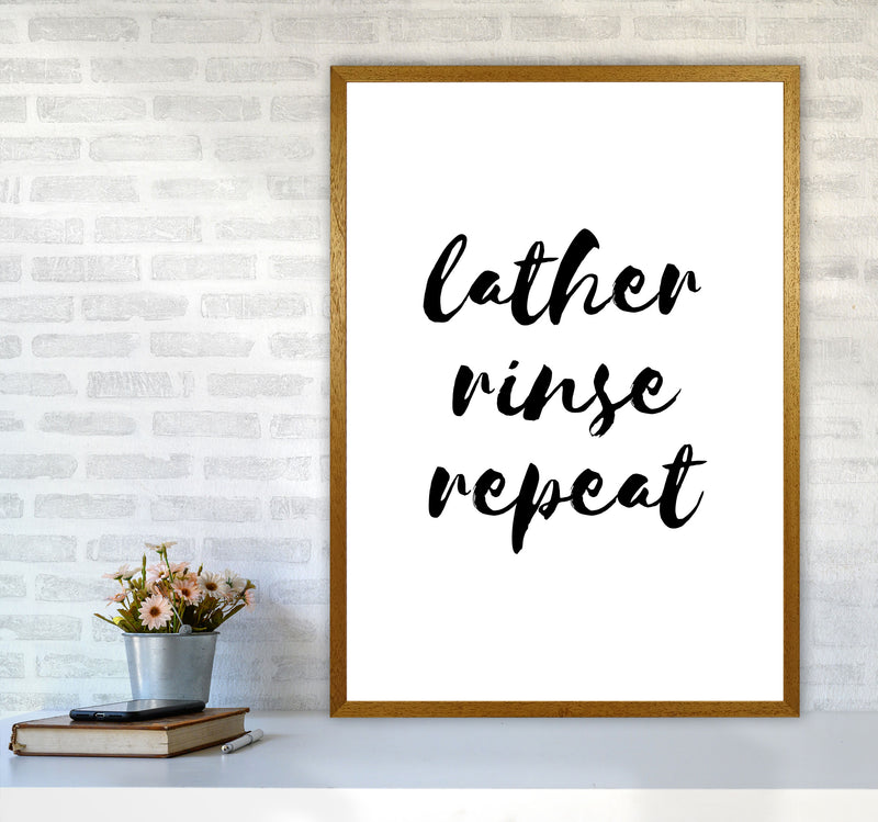 Lather Rinse Repeat, Bathroom Modern Print, Framed Bathroom Wall Art A1 Print Only
