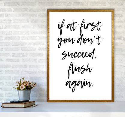 Flush Again, Bathroom Modern Print, Framed Bathroom Wall Art A1 Print Only