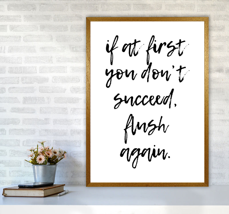 Flush Again, Bathroom Modern Print, Framed Bathroom Wall Art A1 Print Only