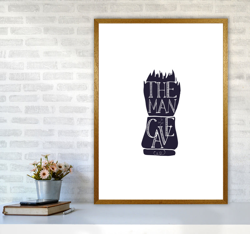The Man Cave 2 Modern Print, Framed Bathroom Wall Art A1 Print Only