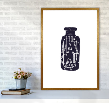The Man Cave 3 Modern Print, Framed Bathroom Wall Art A1 Print Only