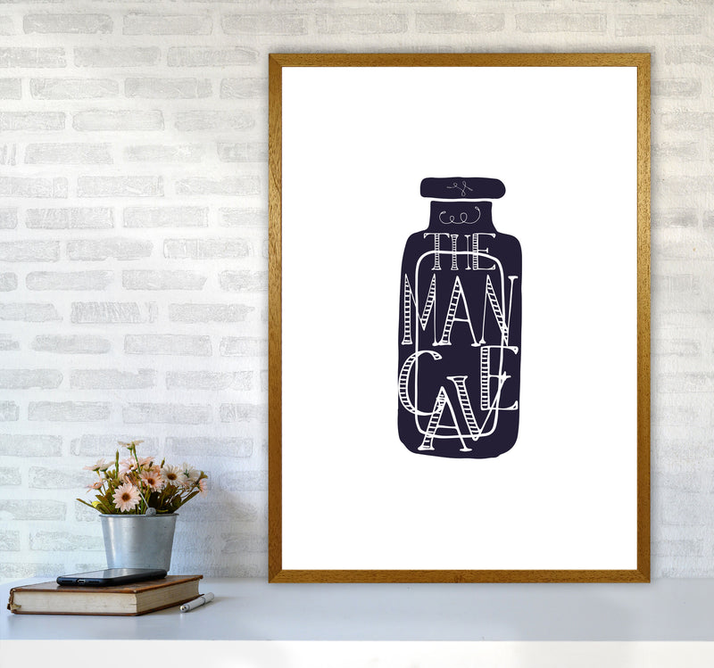 The Man Cave 3 Modern Print, Framed Bathroom Wall Art A1 Print Only