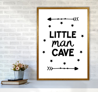 Little Man Cave Black Arrows Framed Nursey Wall Art Print A1 Print Only