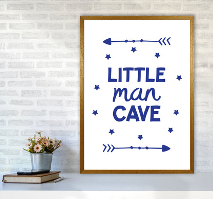 Little Man Cave Navy Arrows Framed Nursey Wall Art Print A1 Print Only