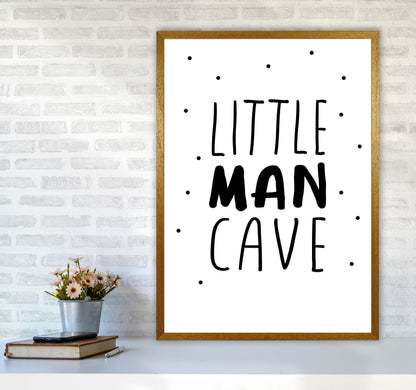 Little Man Cave Black Dots Framed Nursey Wall Art Print A1 Print Only
