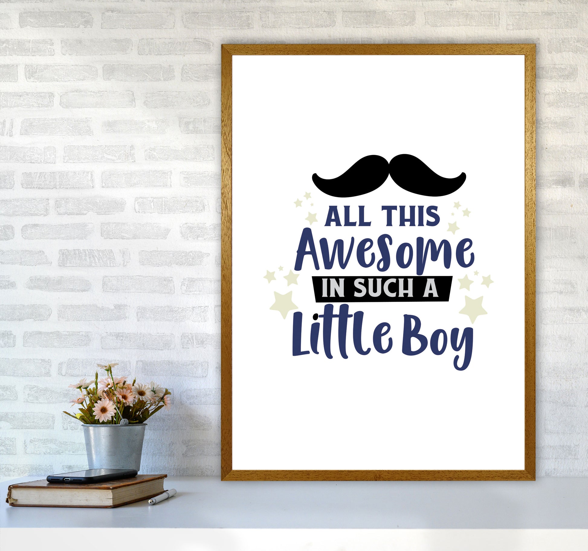 All This Awesome In Such A Little Boy Print, Nursey Wall Art Poster A1 Print Only