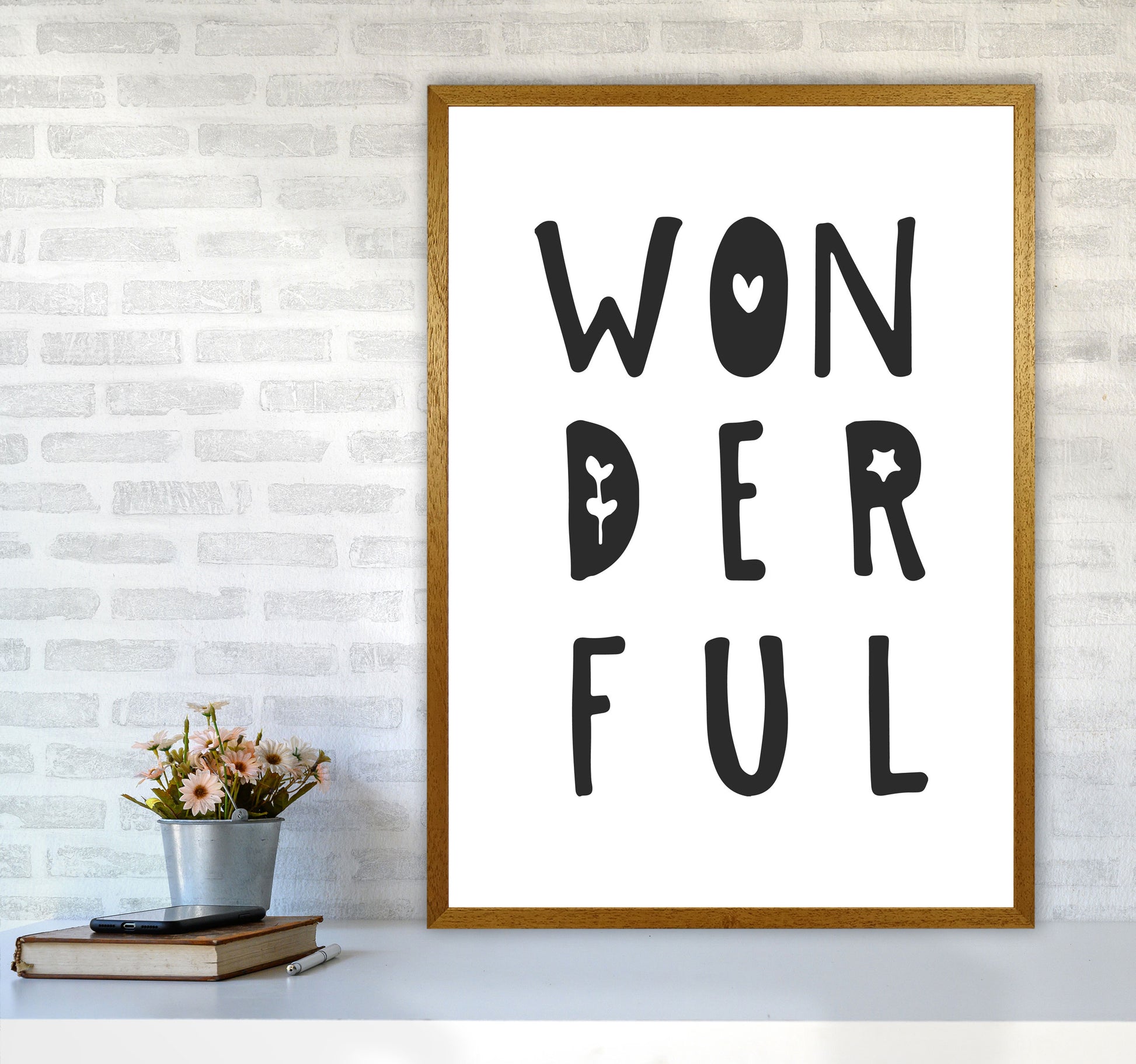 Wonderful Black Framed Nursey Wall Art Print A1 Print Only