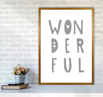 Wonderful Grey Framed Nursey Wall Art Print A1 Print Only