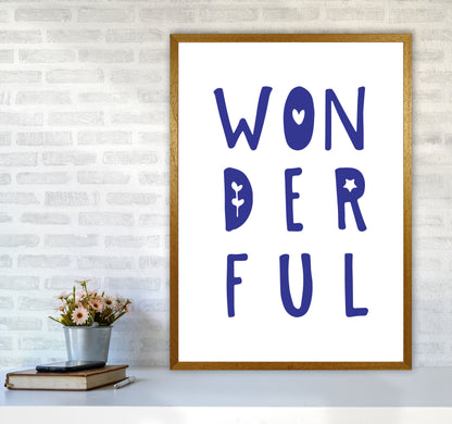 Wonderful Navy Framed Nursey Wall Art Print A1 Print Only