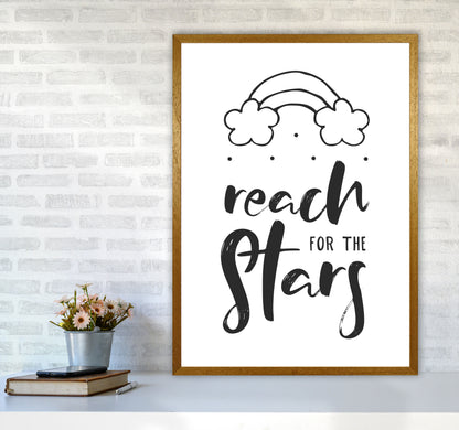 Reach For The Stars Black Modern Print A1 Print Only
