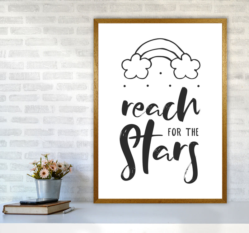Reach For The Stars Black Modern Print A1 Print Only