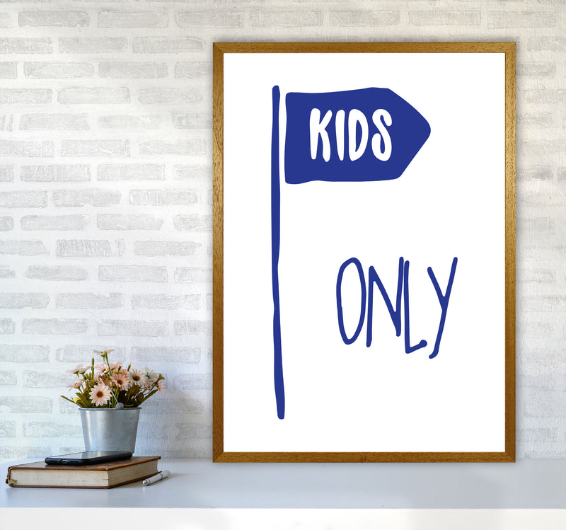Kids Only Navy Framed Nursey Wall Art Print A1 Print Only