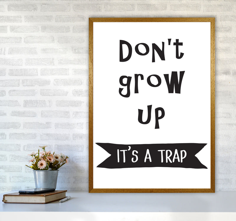 Don&#39;t Grow Up It&#39;s A Trap Banner Framed Typography Wall Art Print