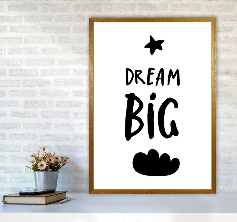 Dream Big Black Framed Typography Wall Art Print A1 Print Only