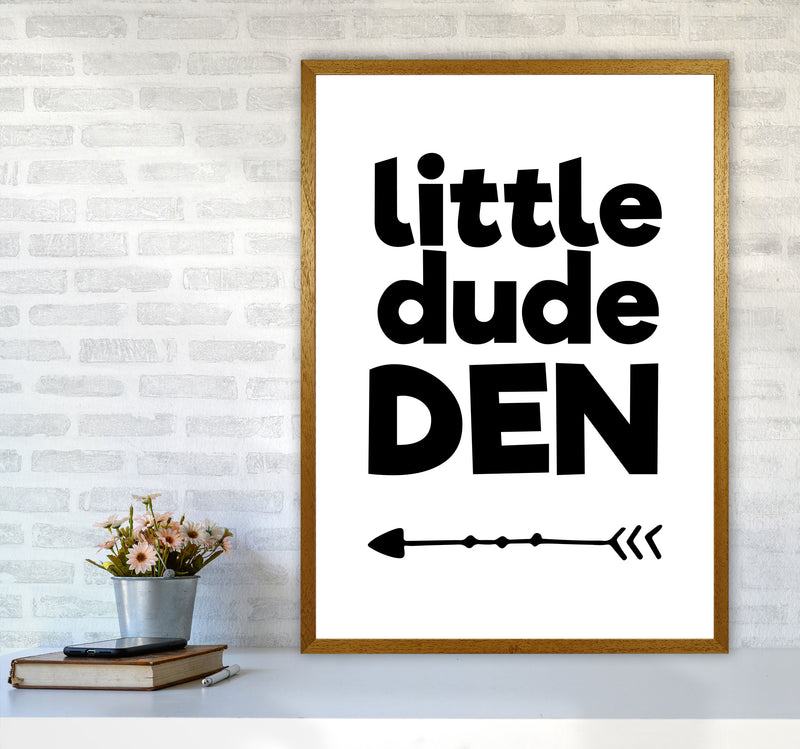 Little Dude Den Black Framed Nursey Wall Art Print A1 Print Only
