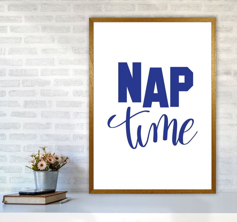 Nap Time Navy Framed Typography Wall Art Print A1 Print Only