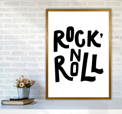 Rock &#39;N Roll Black Modern Print A1 Print Only