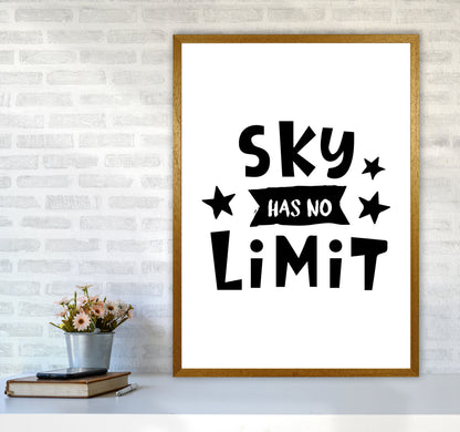 Sky Has No Limit Framed Nursey Wall Art Print A1 Print Only