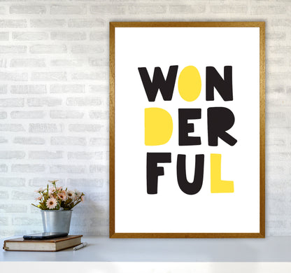 Wonderful Black And Yellow Framed Nursey Wall Art Print A1 Print Only
