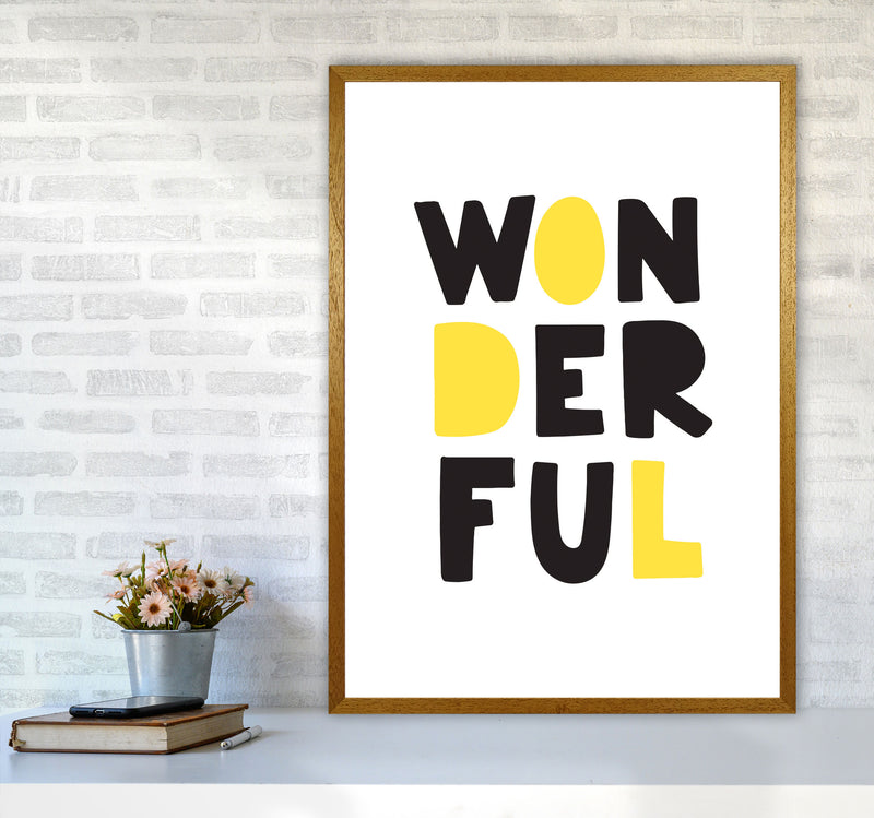 Wonderful Black And Yellow Framed Nursey Wall Art Print A1 Print Only