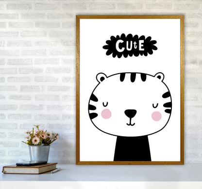 Cute Scandi Tiger Modern Print Animal Art Print A1 Print Only