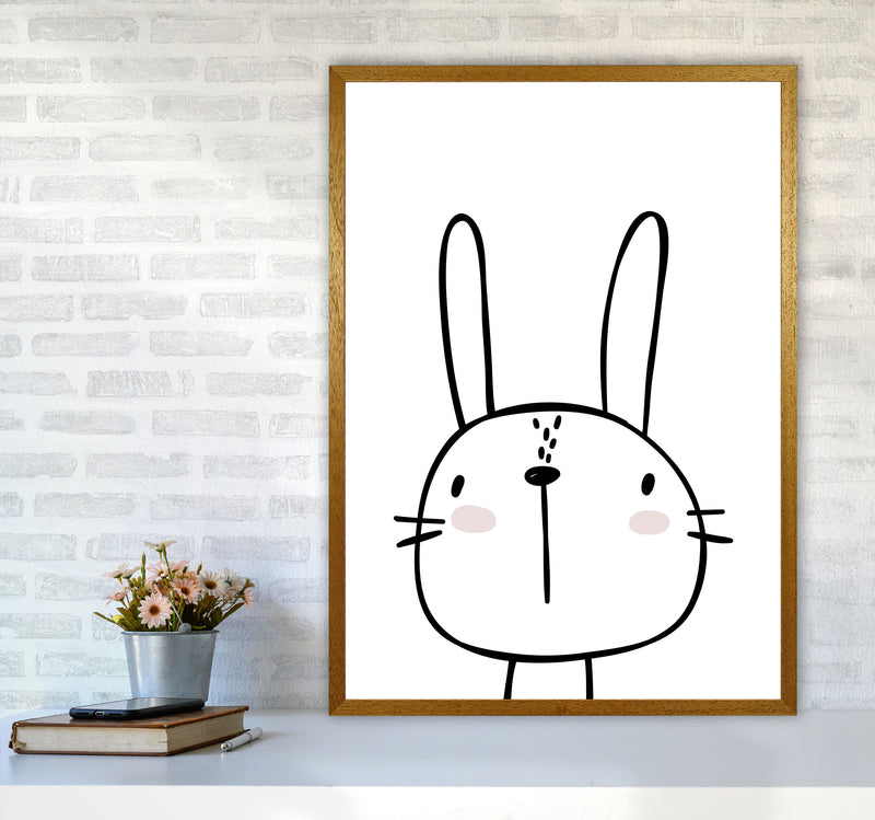 White Bunny Modern Print, Animal Art Print A1 Print Only