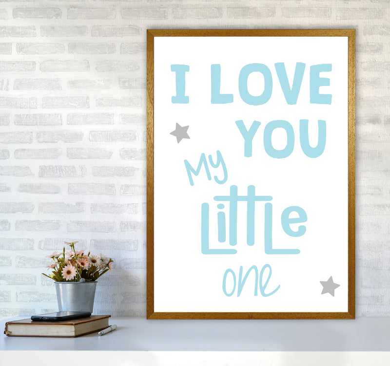 I Love You Little One Blue Framed Nursey Wall Art Print A1 Print Only