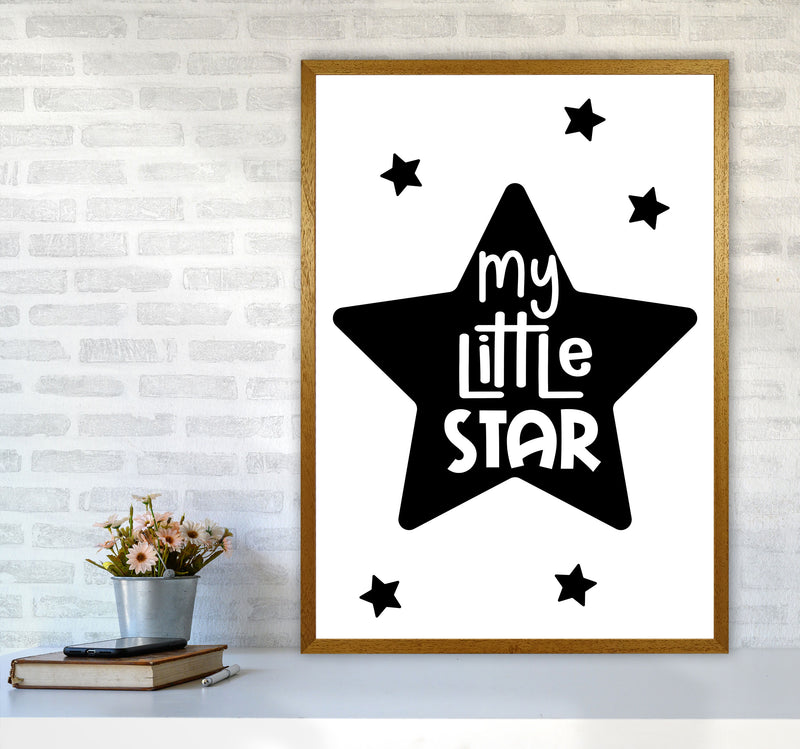 My Little Star Black Framed Nursey Wall Art Print A1 Print Only
