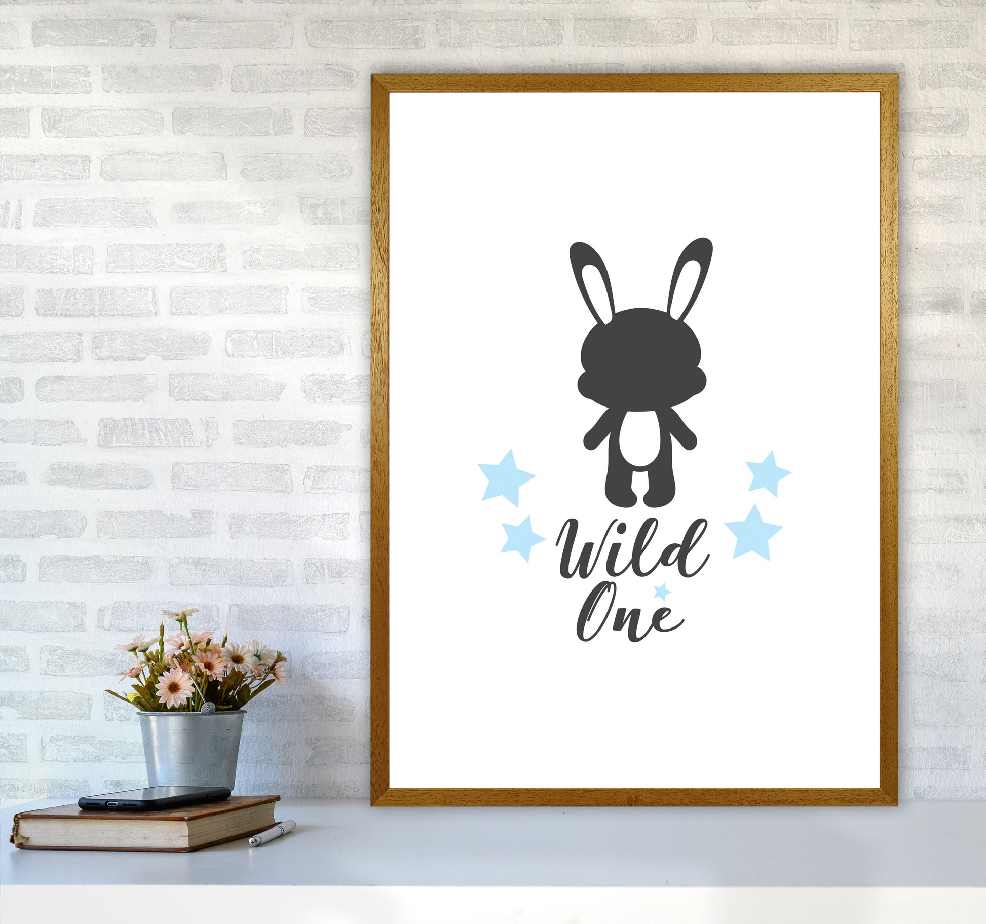 Wild One Framed Nursey Wall Art Print A1 Print Only