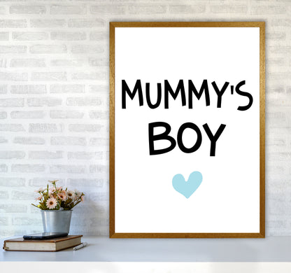 Mummy&#39;s Boy Blue Framed Nursey Wall Art Print A1 Print Only