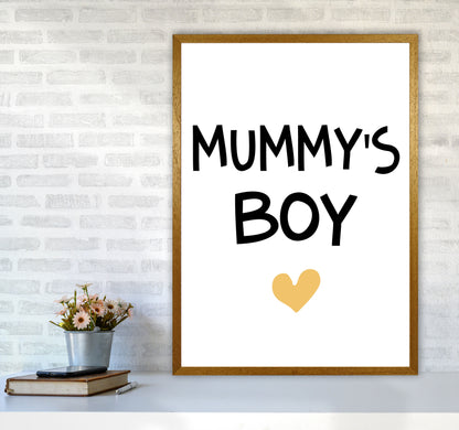 Mummy&#39;s Boy Mustard Framed Nursey Wall Art Print A1 Print Only