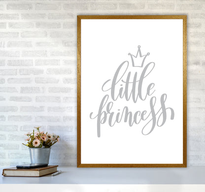 Little Princess Grey Framed Nursey Wall Art Print A1 Print Only