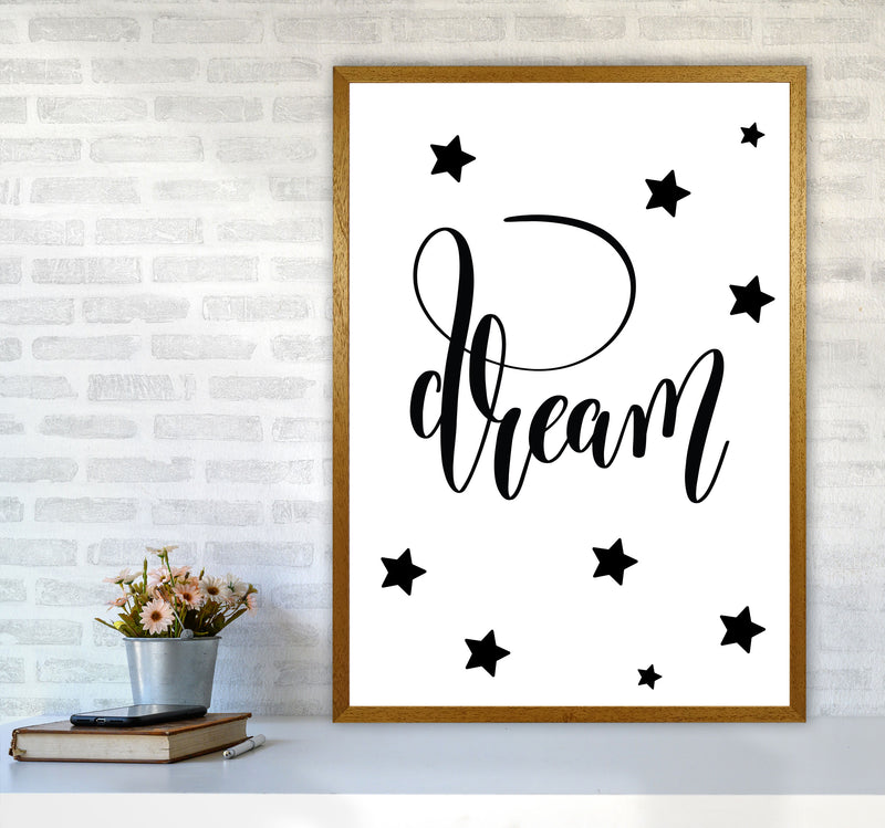 Dream Black Framed Typography Wall Art Print A1 Print Only