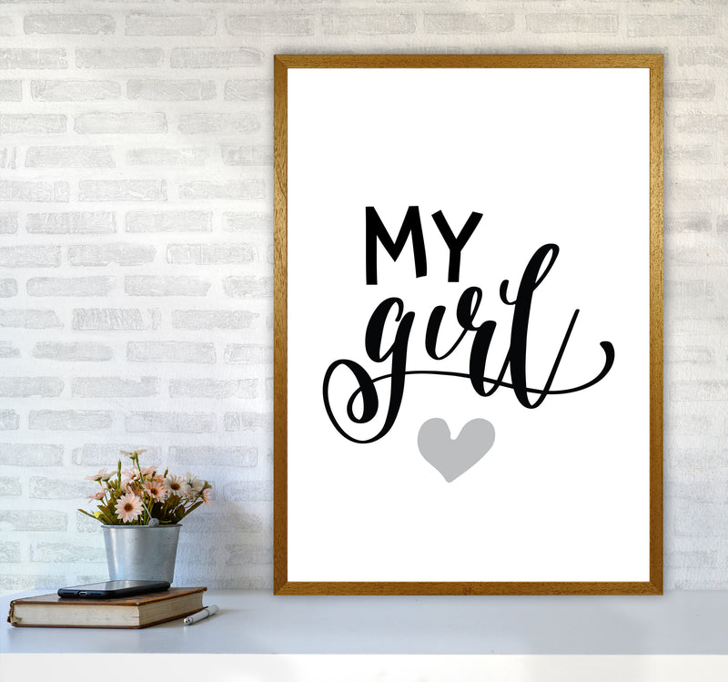 My Girl Black Framed Nursey Wall Art Print A1 Print Only