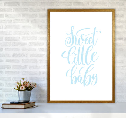 Sweet Little Baby Blue Framed Nursey Wall Art Print A1 Print Only