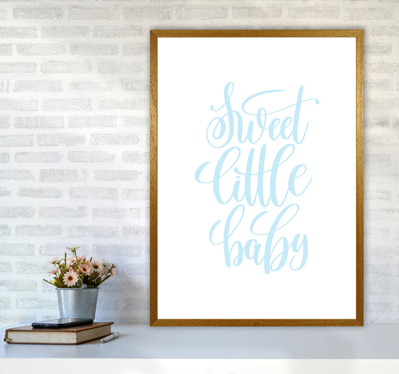 Sweet Little Baby Blue Framed Nursey Wall Art Print A1 Print Only