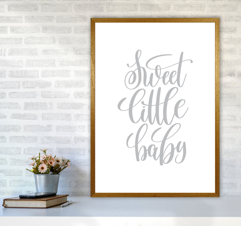 Sweet Little Baby Grey Framed Nursey Wall Art Print A1 Print Only