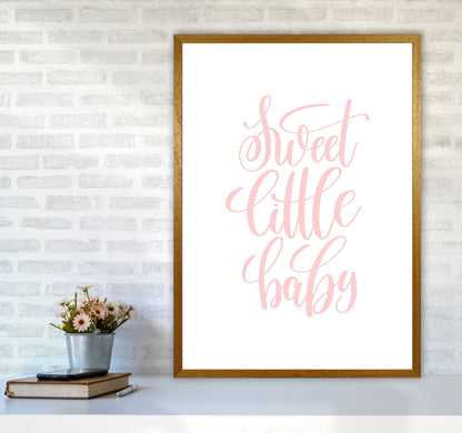 Sweet Little Baby Pink Framed Nursey Wall Art Print A1 Print Only