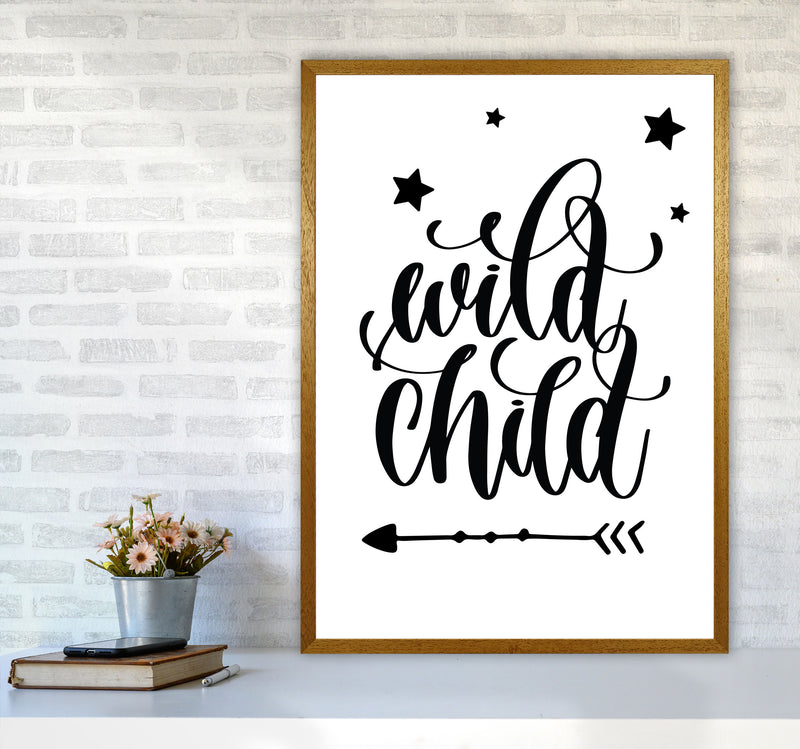 Wild Child Black Framed Nursey Wall Art Print A1 Print Only