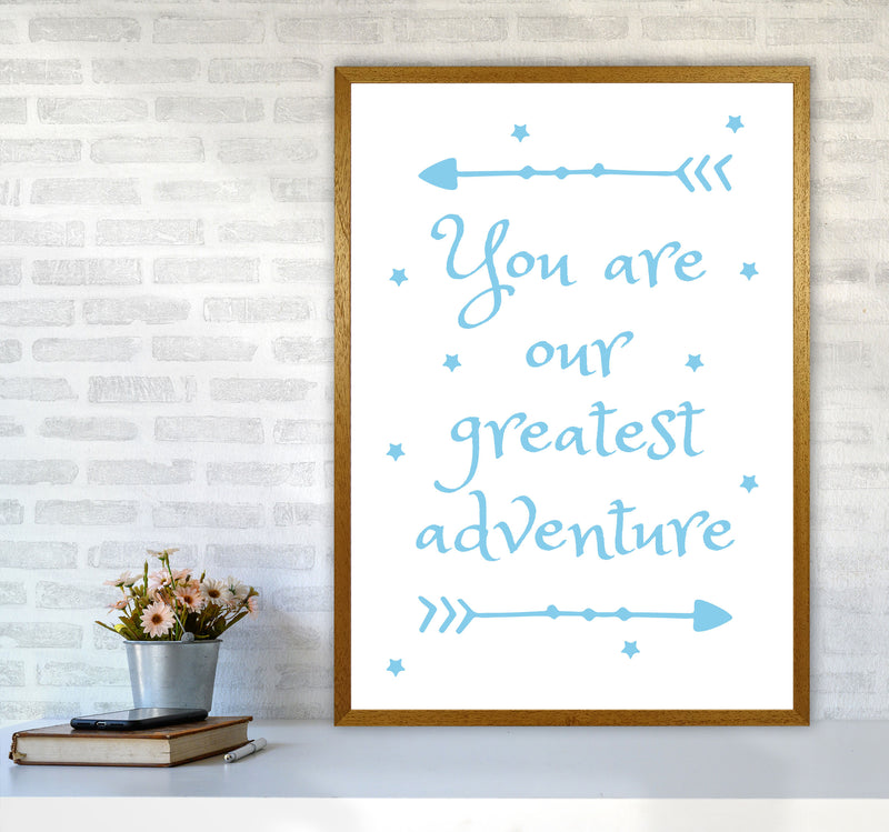 You Are Our Greatest Adventure Blue Modern Print A1 Print Only